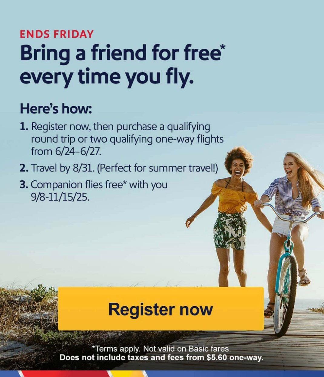 Southwest Companion Pass promotion page